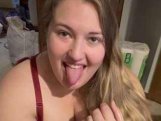 HOT bbw Wife Blowjob Pay off Cum!!  encircling a smile