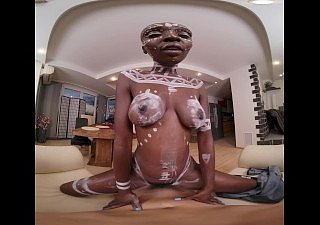 VRConk Scalding African Princess Loves Anent Fuck Colourless Guys VR Porn